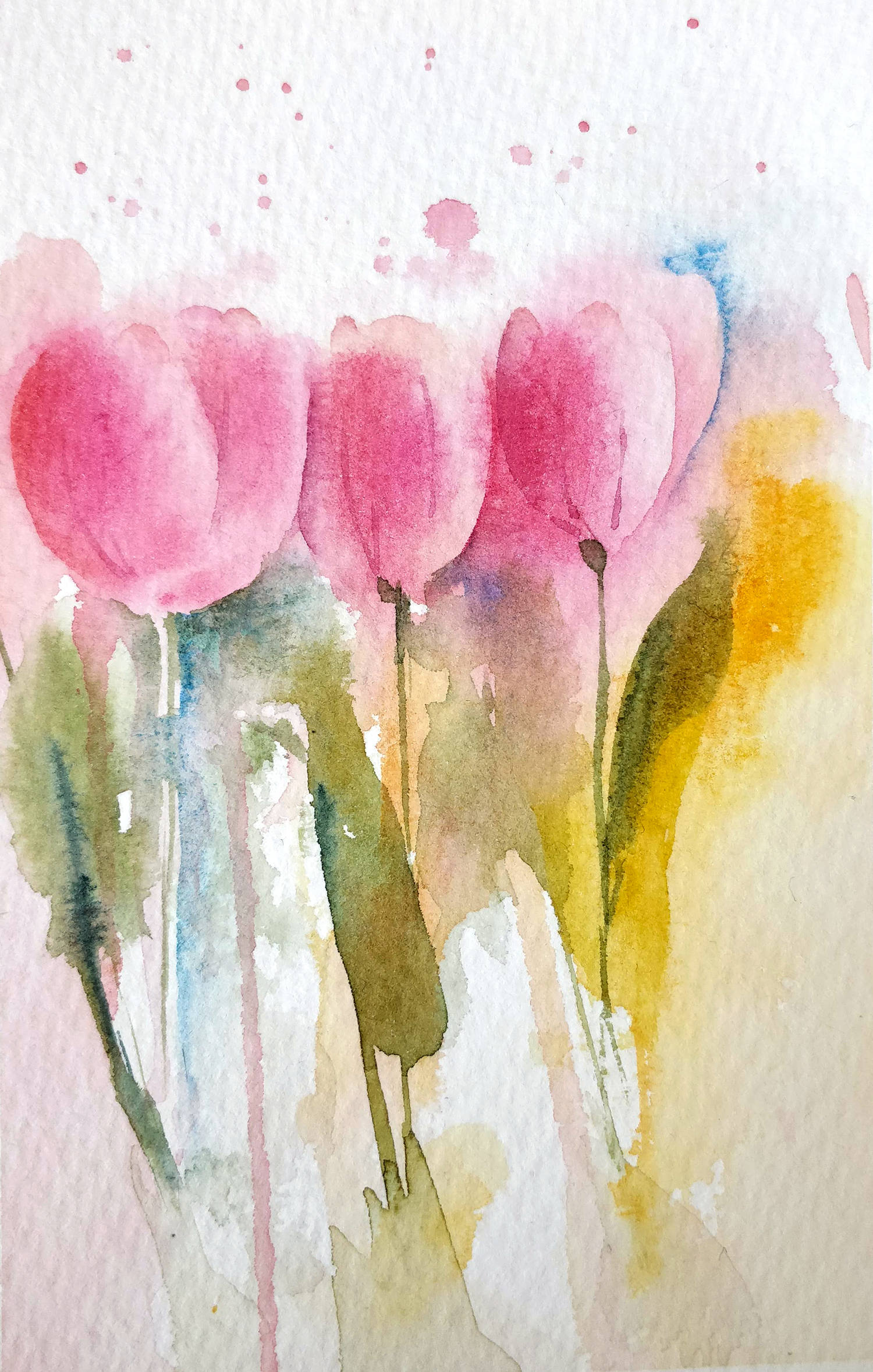 White flowers in watercolor - Ursula Schichan