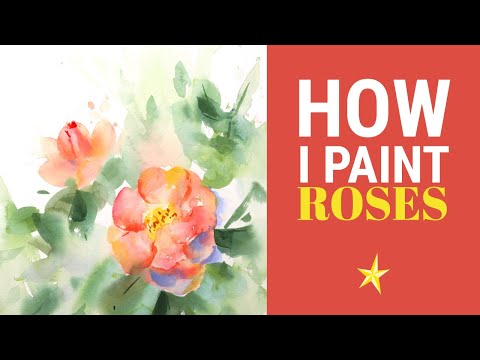 Painting roses in watercolor - Easy