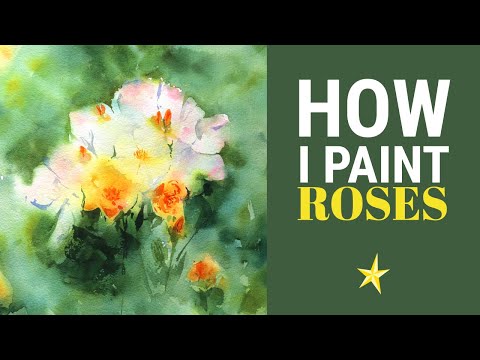 Painting roses in watercolor - Difficult