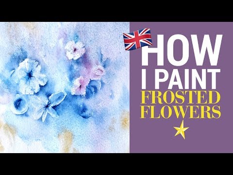 Frosted flowers in watercolors - ENGLISH VERSION