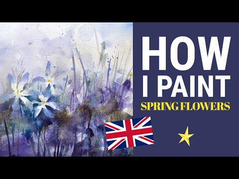 Spring flowers in watercolor - ENGLISH VERSION