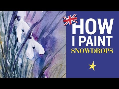 Watercolor snowdrops - ENGLISH VERSION