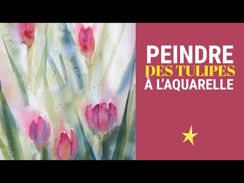 Peindre des tulipes à l&#039;aquarelle
