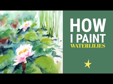 Painting waterlilies in watercolor