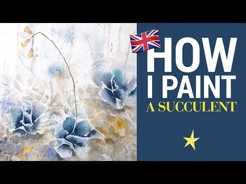 Succulents in watercolor - ENGLISH VERSION
