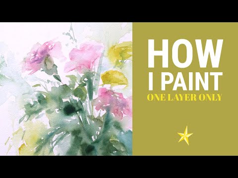 Painting with watercolor, one layer only !