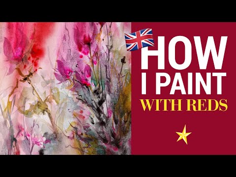 Paintings with reds in watercolor - ENGLISH VERSION