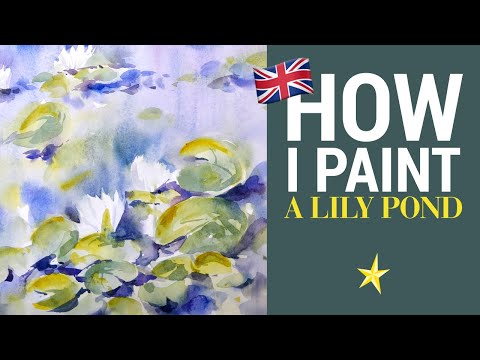 Lily pads in watercolor - ENGLISH VERSION