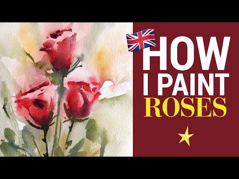 Quick roses in watercolor - ENGLISH VERSION