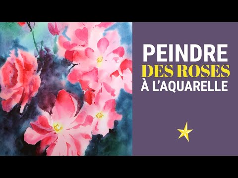 Peindre des roses (Lavender Dream) à l&#039;aquarelle - DIFFICILE