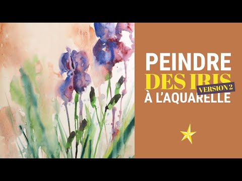 Peindre des iris fluide à l&#039;aquarelle - FACILE