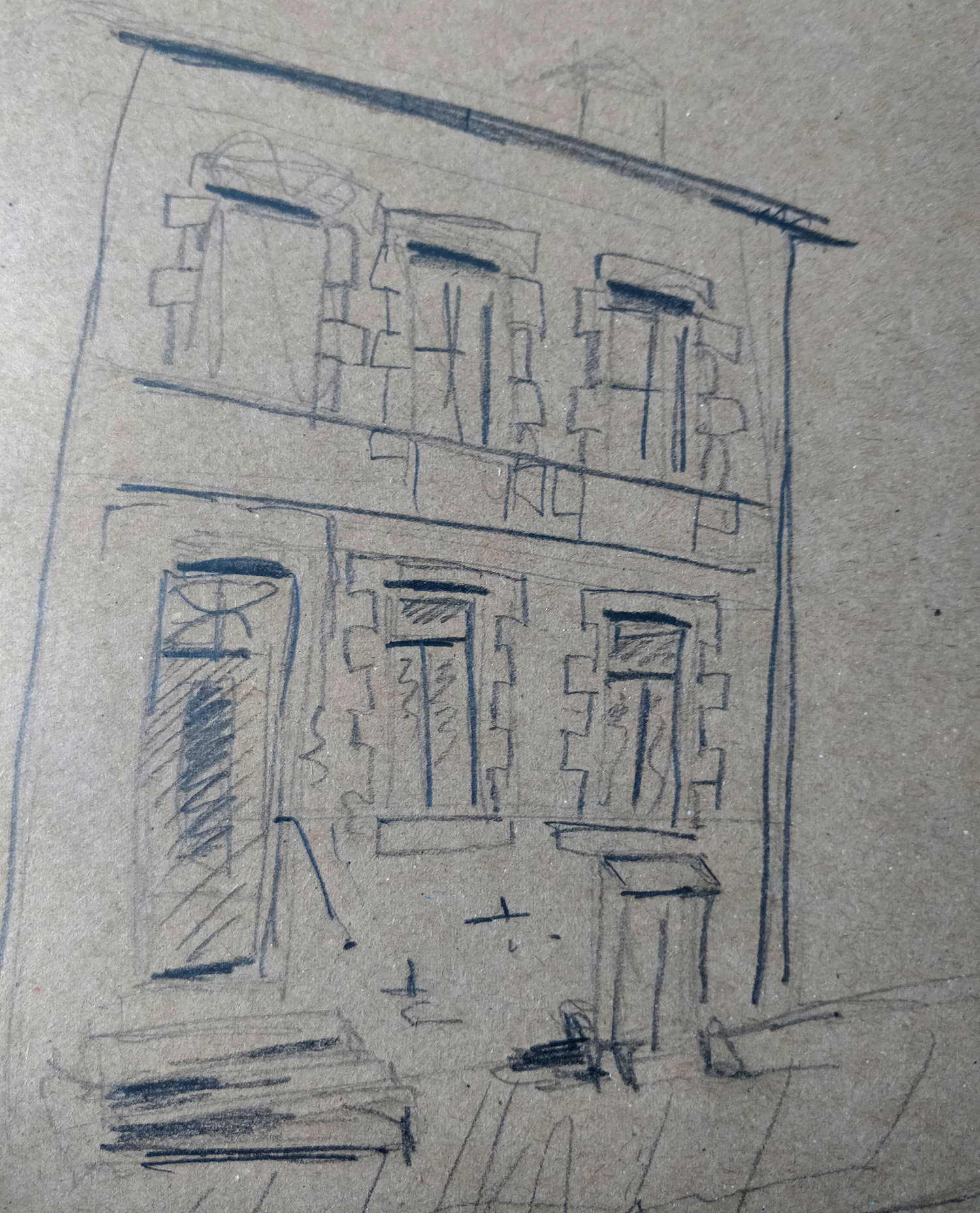 Sketch of a house in Arras