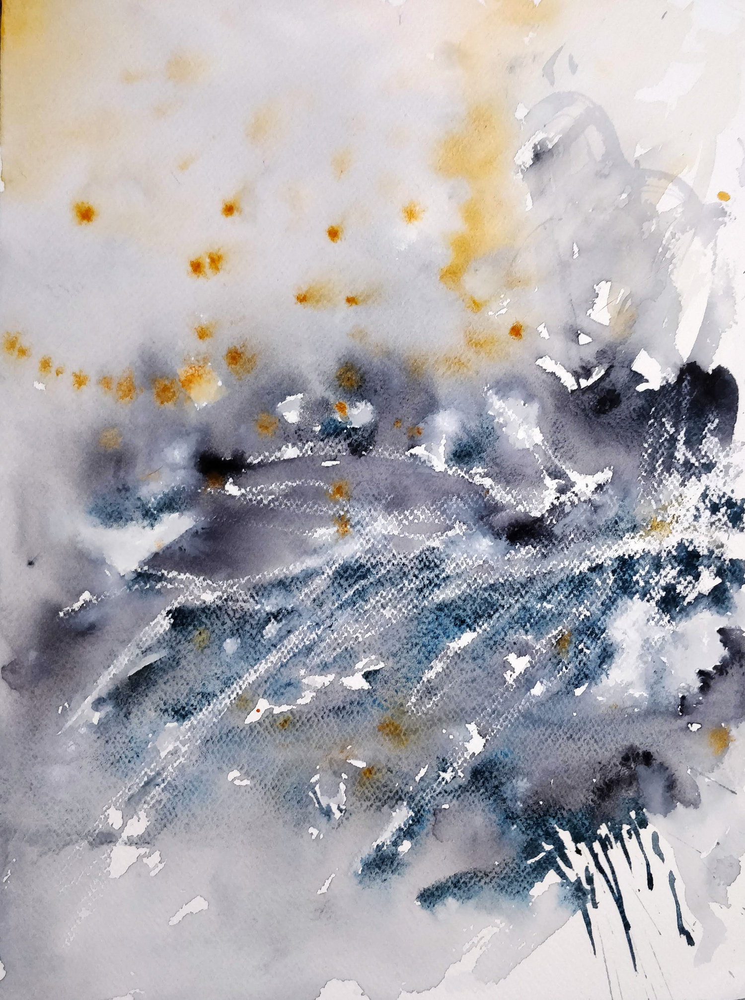 Experimenting with watercolour ground - Ursula Schichan